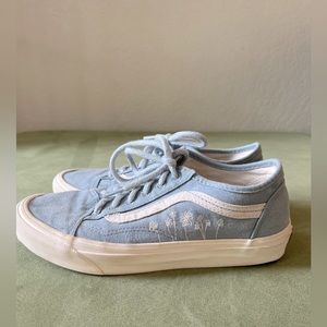Vans old skool tapered eco theory with embroidered flowers blue